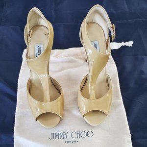 JIMMY CHOO - 247 Tribe Heels- Nude - Size 37EU/7US